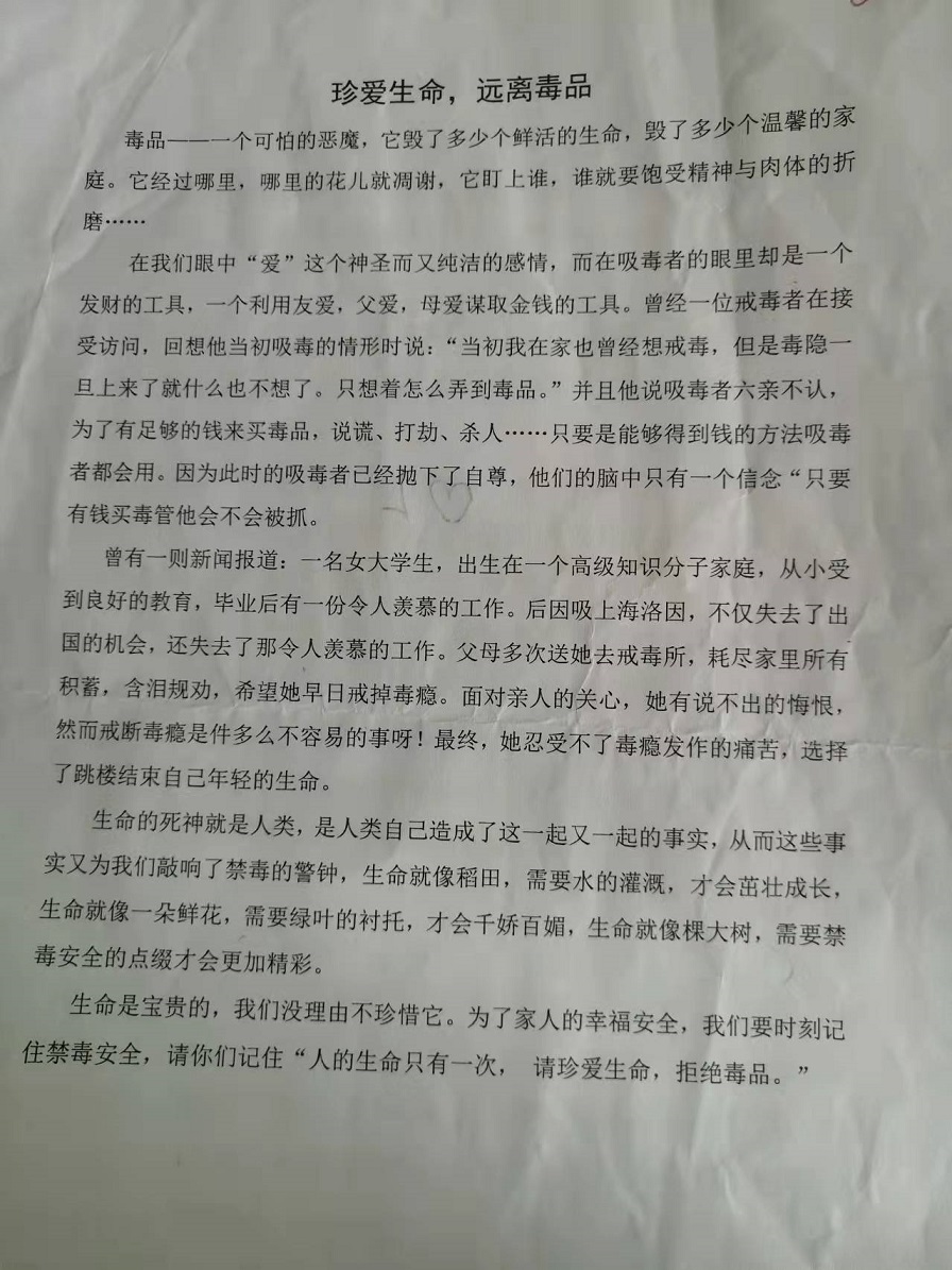 巨乳做爱
实验小学禁毒征文比赛