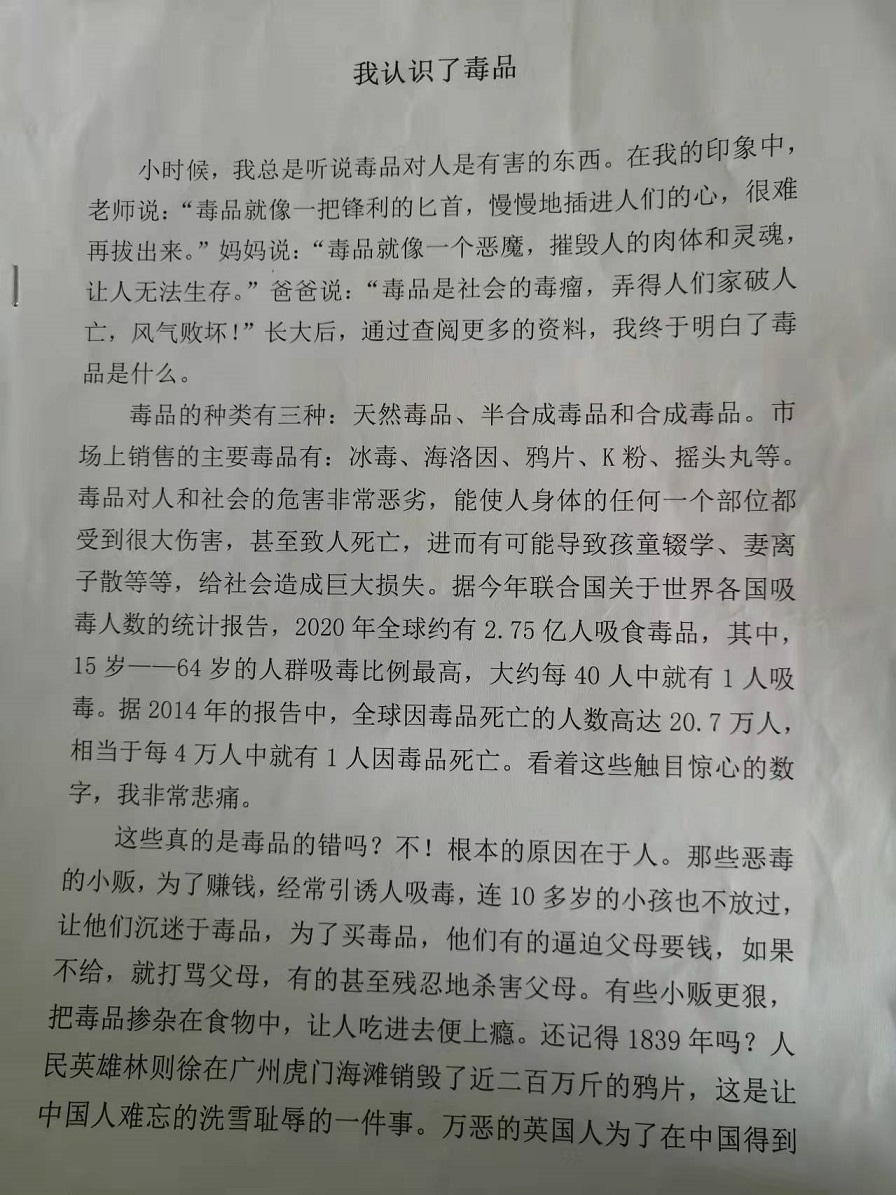 巨乳做爱
实验小学禁毒征文比赛